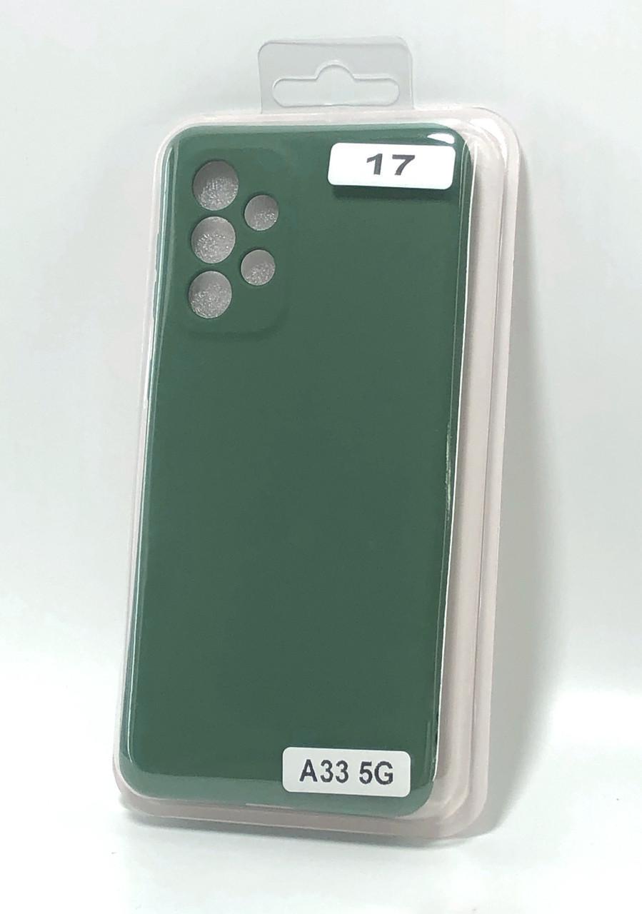 Чохол для телефону Samsung A33 (5G) Silicone FULL №17 Dark Green (4you)