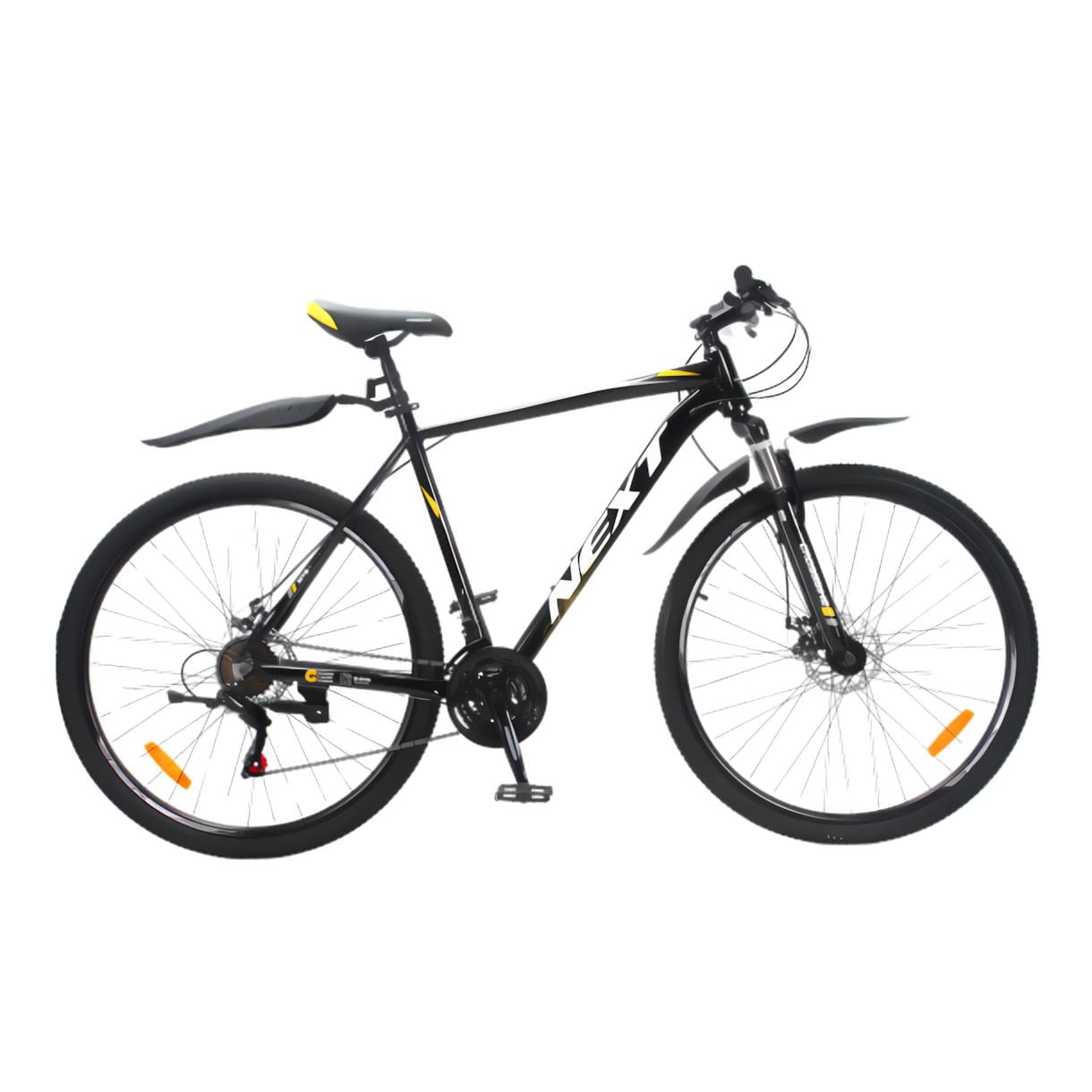 Велосипед Crossbike Next 2025 29" 22" Чорний/Жовтий (281)