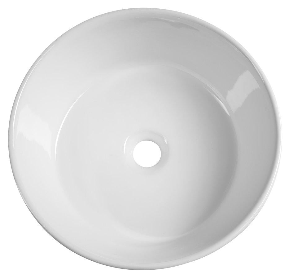 Умивальник на стільницю круглий Aqualine 40 см Білий (40150)