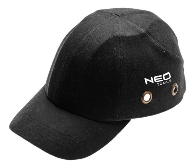 Бейсболка рабочая Neo Tools усиленная внутри защитными элементами, универсальный размер Черный (97-590)