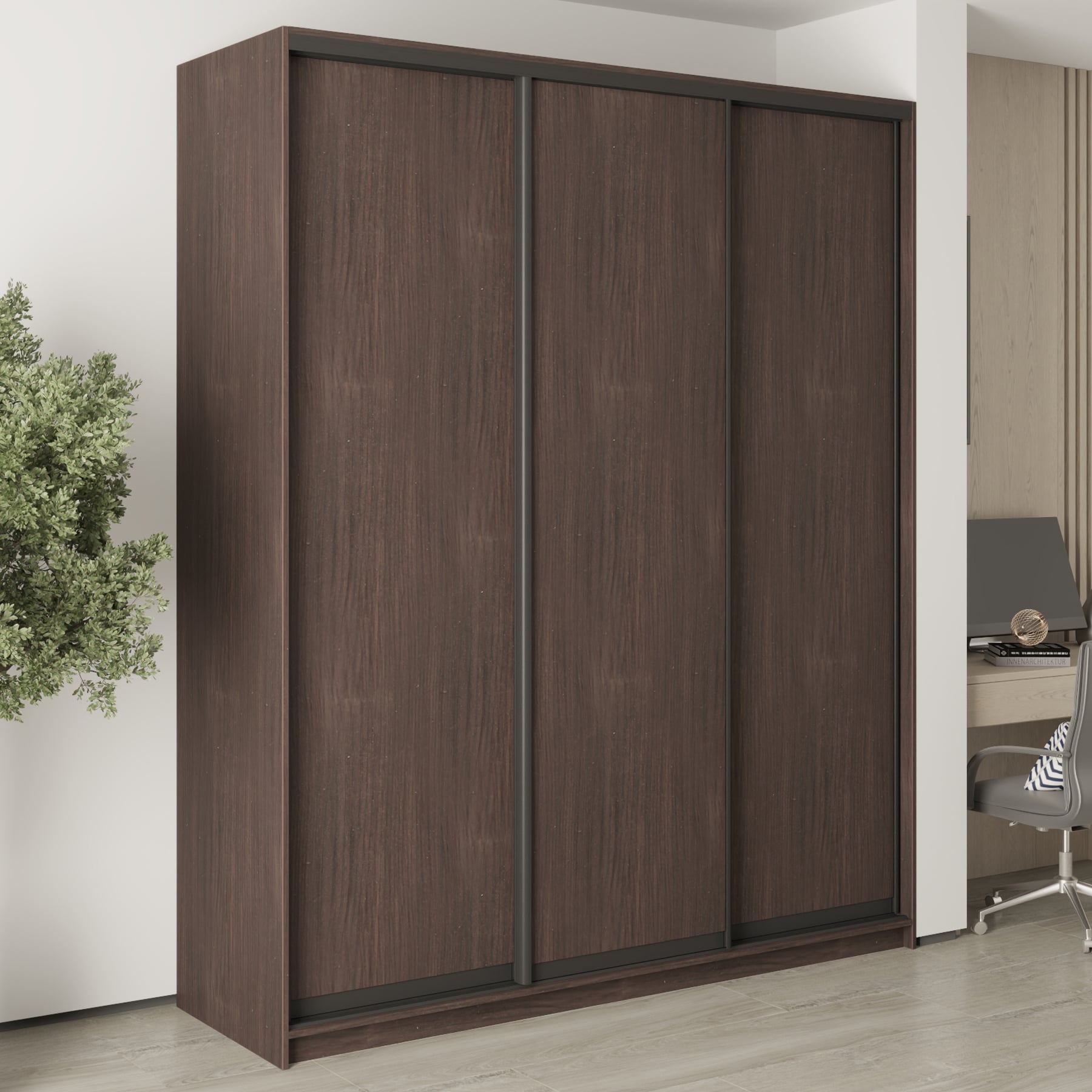 Шкаф-купе трехдверный Mebel Star Стандарт BG MBS-8618 200х45х240 см Дуб ристрето (1008029)
