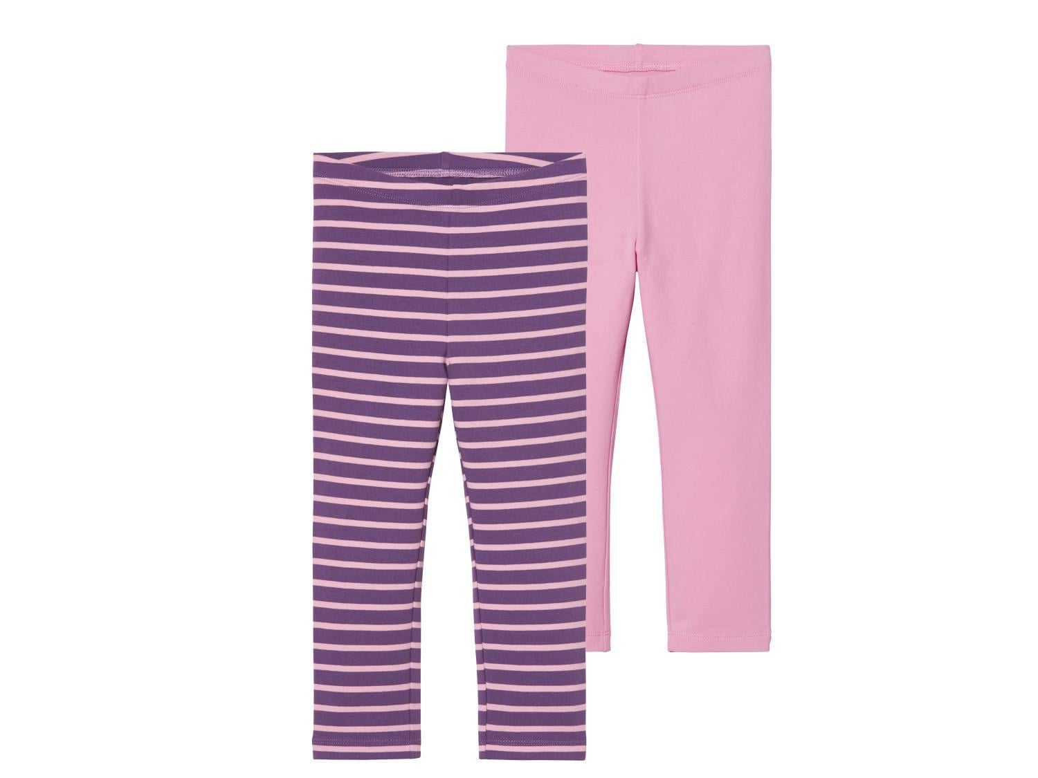 Набір дитячих теплих лосин для дівчинки Lupilu 122-128 см 2 шт. Рожевий/Фіолетовий (26022135C)