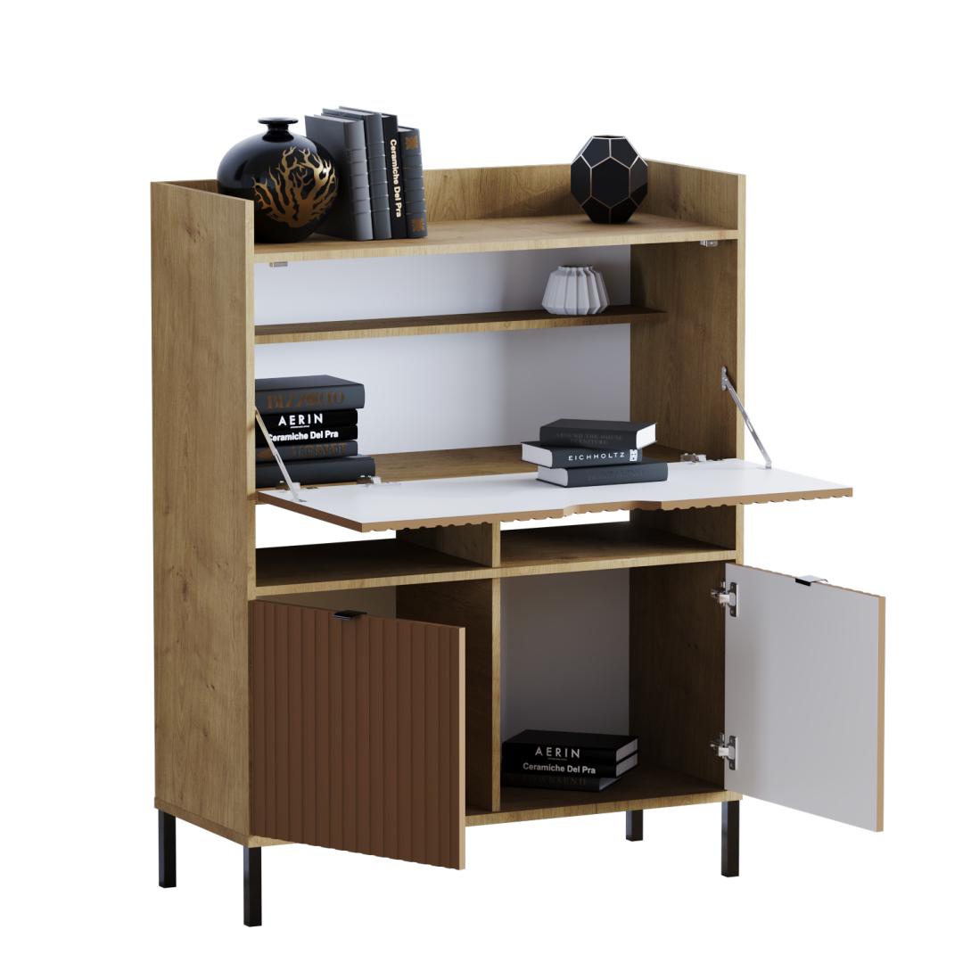 Комод-Стол трансформер Флорида W-4 МДФ 100/103/42 см Дуб крафт/Жареный кофе (01506) - фото 2 Комод-Стол трансформер Флорида W-4 МДФ 100/103/42 см Дуб крафт/Жареный кофе (01506) - фото 2