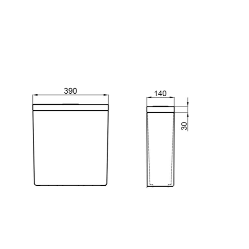 Бачок унитаза Qtap Robin нижний подвод без чаши и сиденья 3/7,15L 365х145х420 мм (2657693456) - фото 2