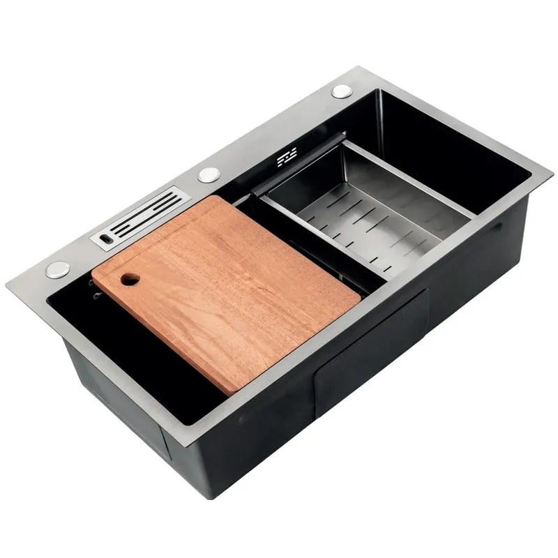 Мийка MIXXUS Premium MH7545-SET-05 MICRO DECOR NANO-BLACK 3,0/0,8 Графітовий (MX9633)