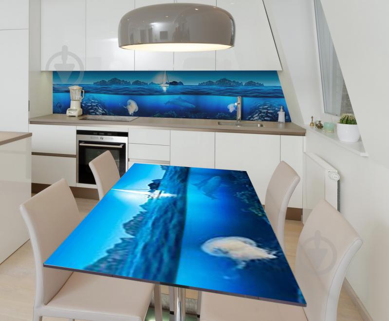 Наклейка 3Д виниловая на стол Zatarga «Пение медуз» 600х1200 мм (Z182259st)