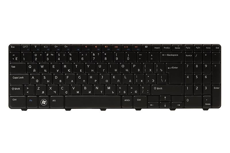 Клавиатура Power для ноутбука DELL Inspiron N5010 черный фрейм big Enter Черный