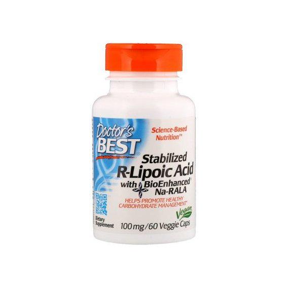 Альфа-ліпоєва кислота Doctor's Best Stabilized R-Lipoic Acid 200 мг 60 Veg caps