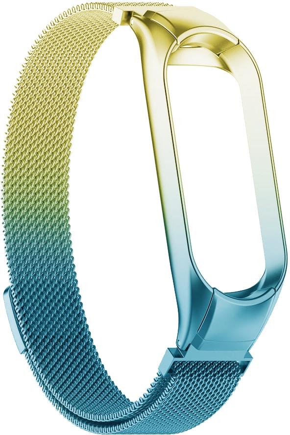 Ремешок Миланская Петля Gradient Mi Band 6 Blue/Gold (26099)
