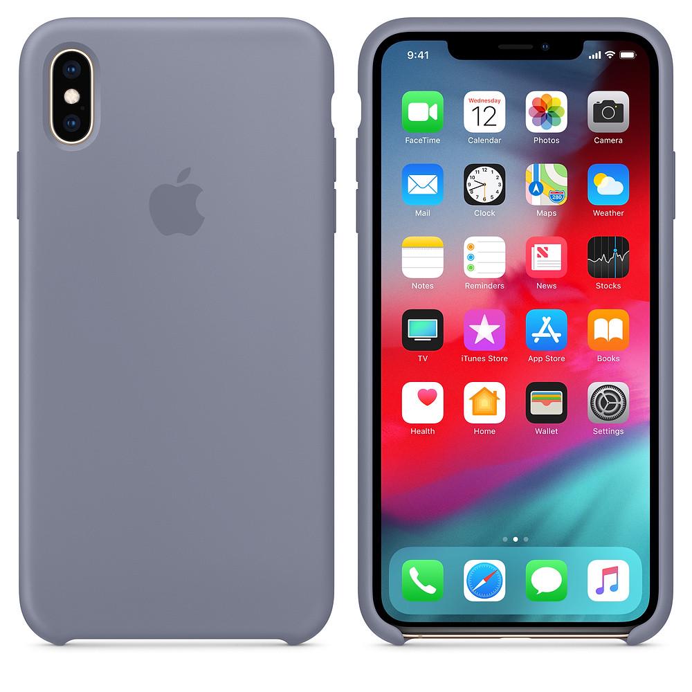 Чехол-накладка Apple Silicone Case for iPhone Xs, Lavander Gray (HC)