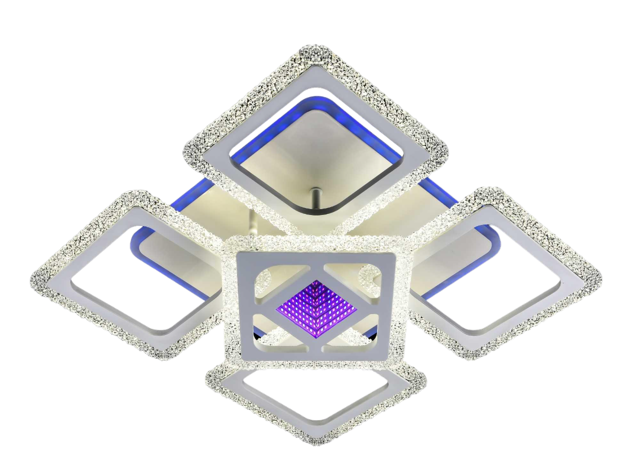 Люстра світлодіодна акрилова Valeso V 3410A-4+1C WH з пультом