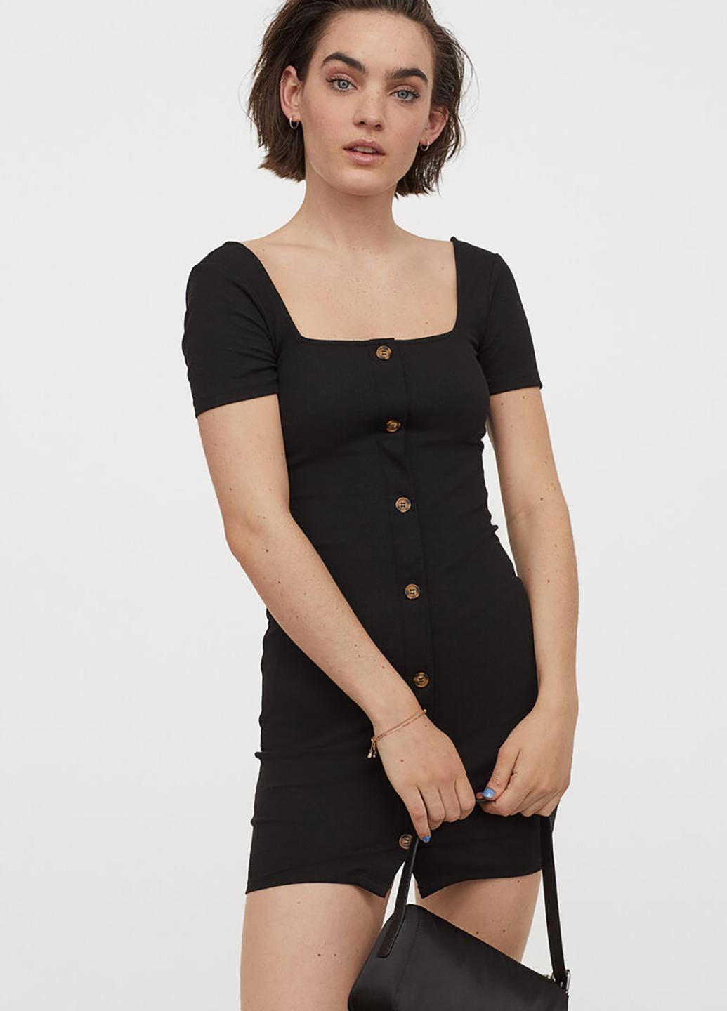 Платье H&M XS Черный (829045b49)