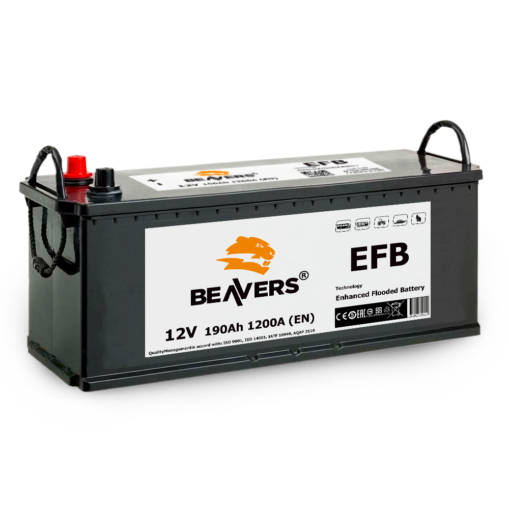 Аккумулятор BEAVERS 6СТ-190 L+ EFB 1200А