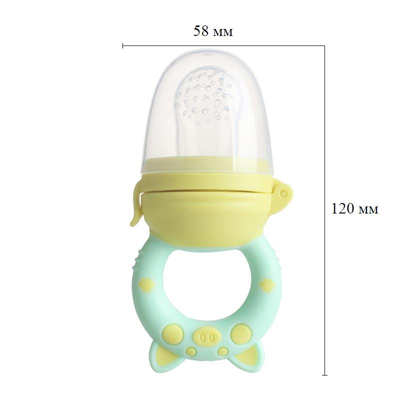 Ниблер с силиконовой сеточкой Свинка Желтый (1062387) - фото 2