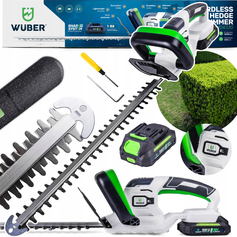 Кусторез аккумуляторный 51 см/аккумулятор 20В 2Ач Wuber - фото 2 Кусторез аккумуляторный 51 см/аккумулятор 20В 2Ач Wuber - фото 2