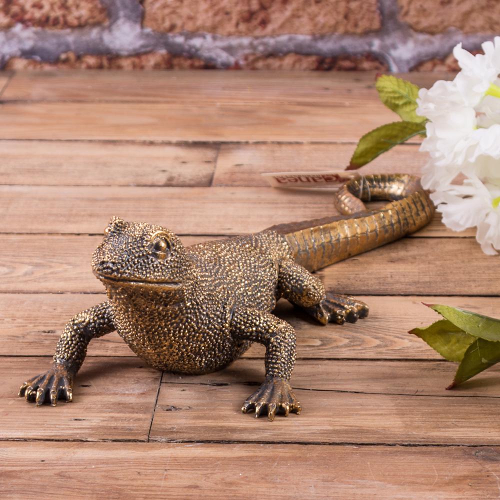 Фигура интерьерная геккон Золотой (3447)