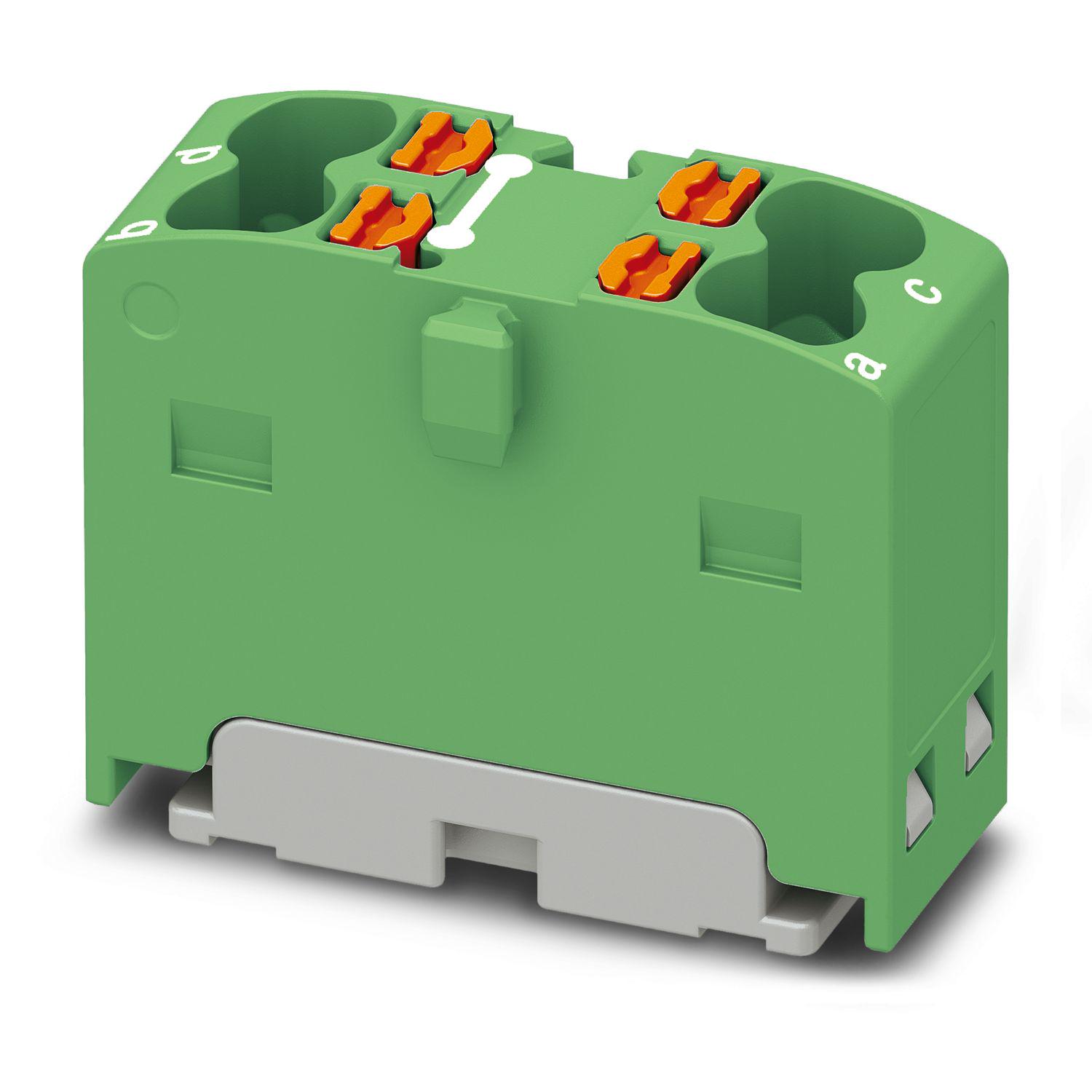 Распределительный блок Phoenix Contact PTFIX 4X1,5 GN 450В 17,5A Push-in Зеленый (1046613)