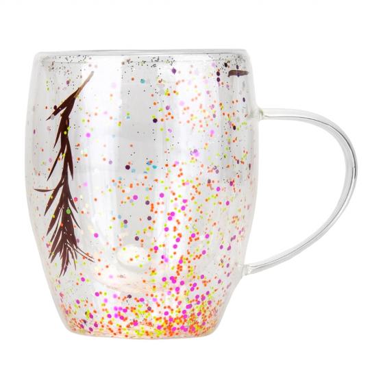 Стакан с двойными стенками и ручкой Elisey Блестки 3 300 мл (9095-007)