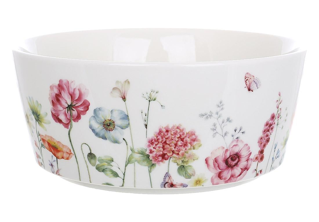 Набор фарфоровых салатников Flower Garden 1900 мл 6 шт. (K042)