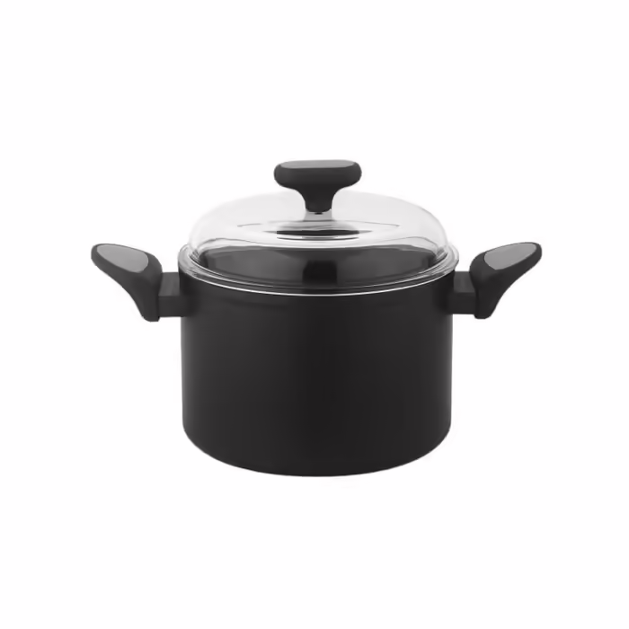 Кастрюля с крышкой NOIS SaltoSilver 24 см 5,1 л Черный