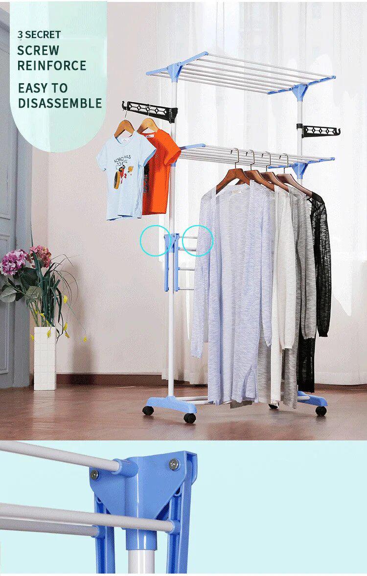 Сушарка для білизни Garment Rack With Wheels складана - фото 5