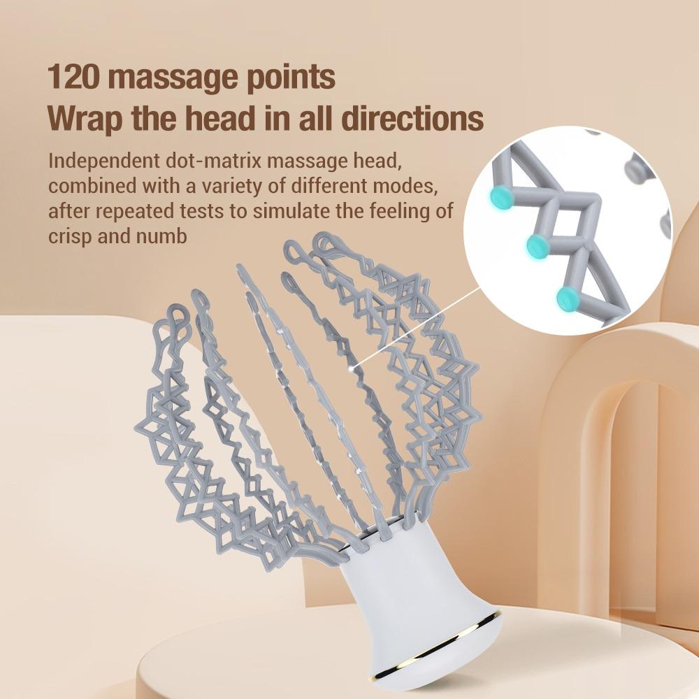Масажер для голови Benbo Vibro Head Massager електричний 3 режими - фото 6