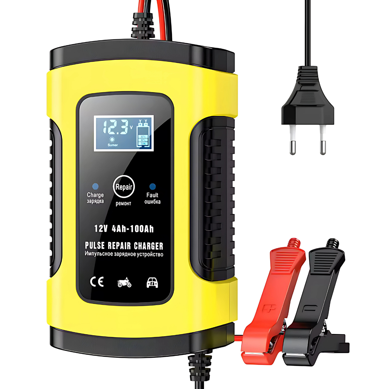 Зарядное устройство 12 В 5А 4-100 Ah Желто-черный (6359802345)