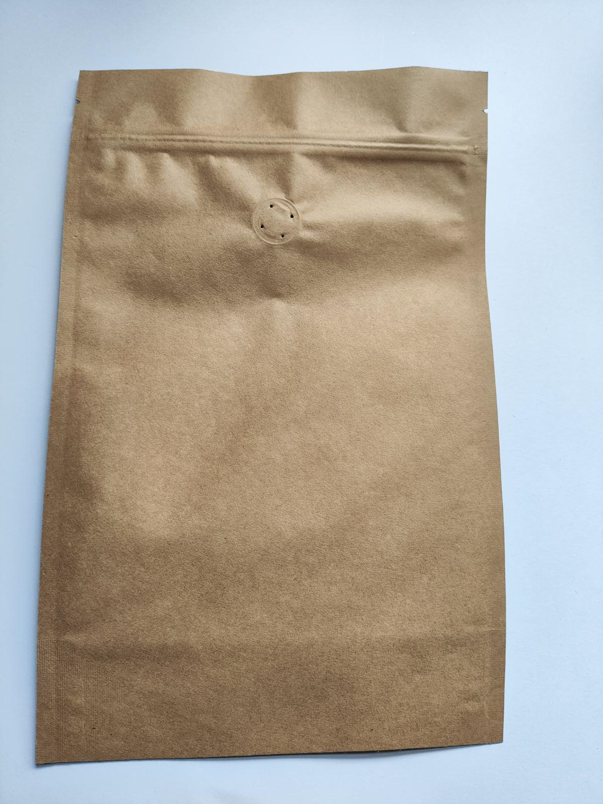 Дой-пак Крафт/клапан/zip-замок с металлизированным слоем 1 кг 210х380 мм