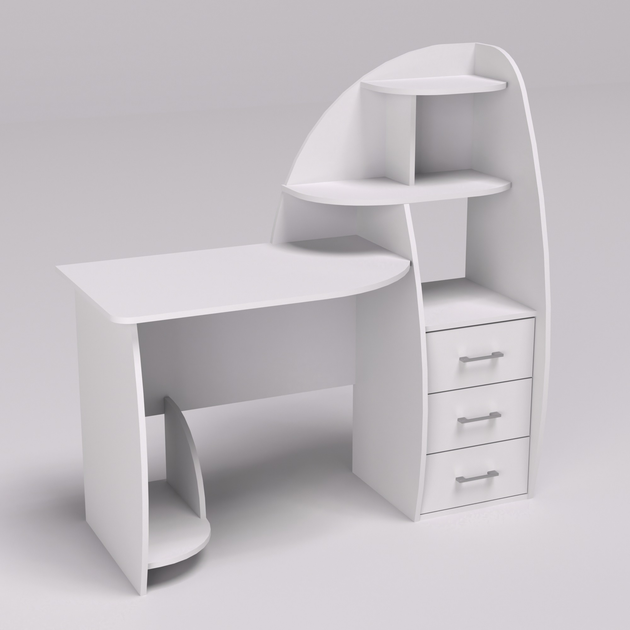 Стол компьютерный Континент СКП-2 130х55х130 см Нимфея Альба (27324903)