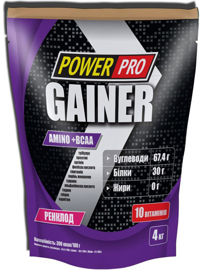 Гейнер Power Pro Gainer 4 кг Ренклод