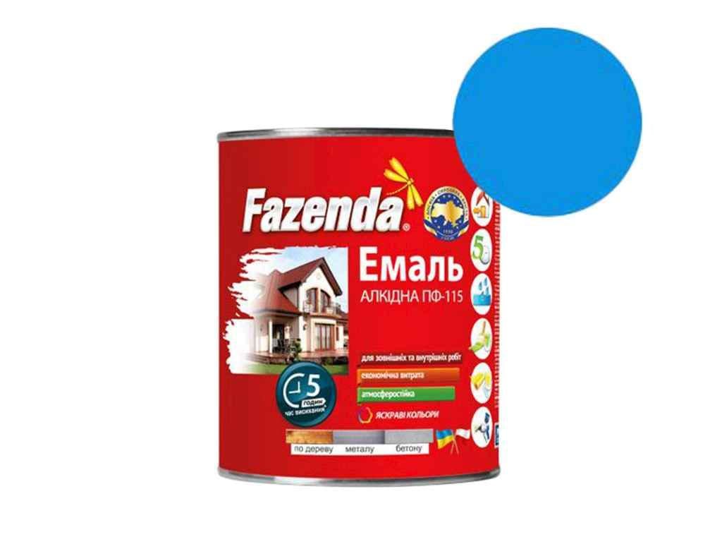 Эмаль алкидная ПФ-115 Fazenda 900 г Ярко-голубой (960438) - фото 1