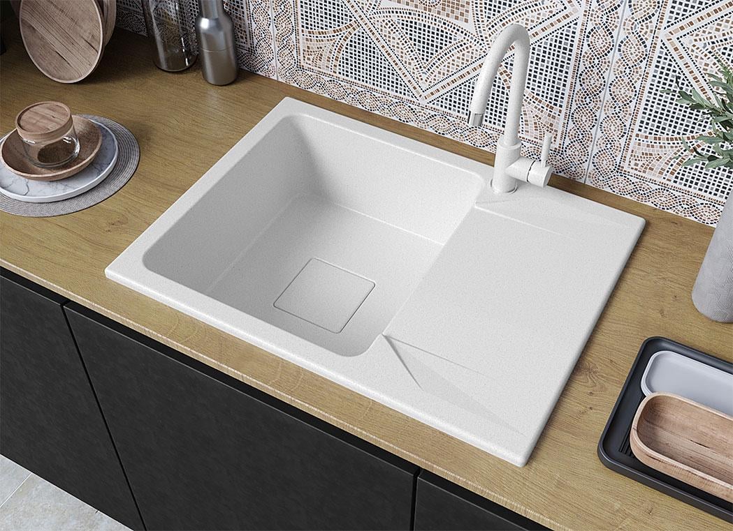 Мойка для кухни Stella Lavita Compact гранитная Белый (31549012)