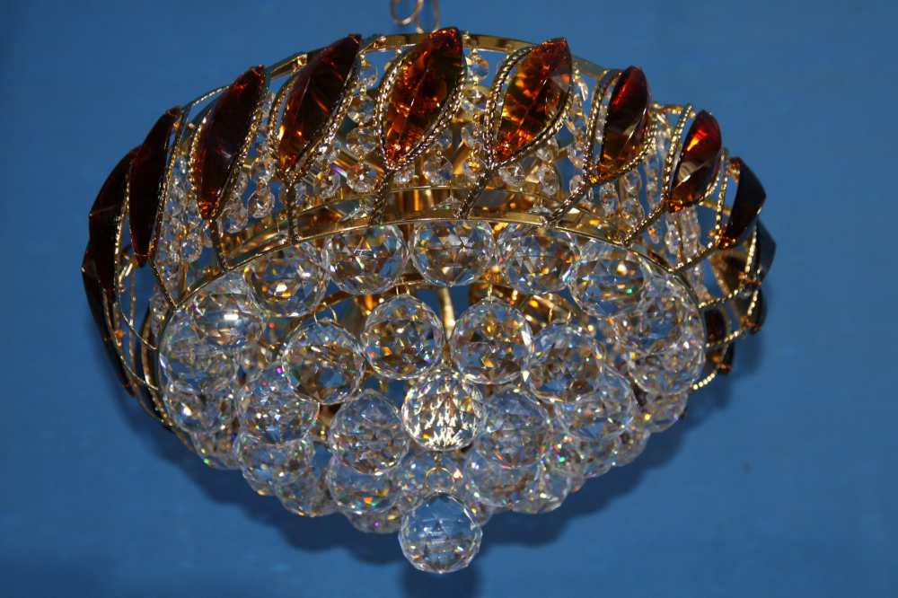 Хрустальная люстра L0415/7 Золото/Коричневый (AN000647)