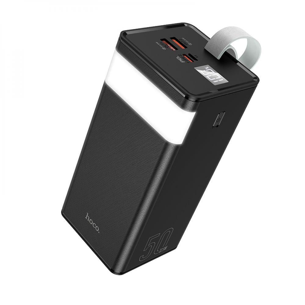 Повербанк Hoco J86A Powermaster 50000 mAh 22,5 Вт QC 3.0 PD LED-фонарь Черный (13437587)