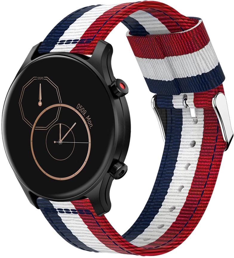 Ремешок тканевый Canvas для Haylou LS04 RS3 Red/White/Blue (26306) Ремешок тканевый Canvas для Haylou LS04 RS3 Red/White/Blue (26306)