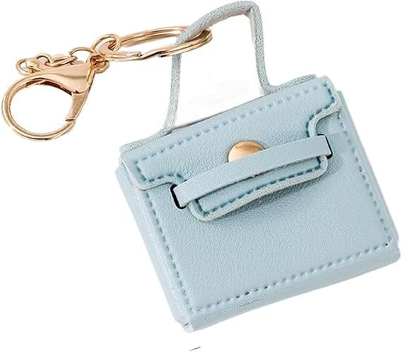 Брелок-ключница Мини сумочка на сумку/косметичку Голубой - фото 1
