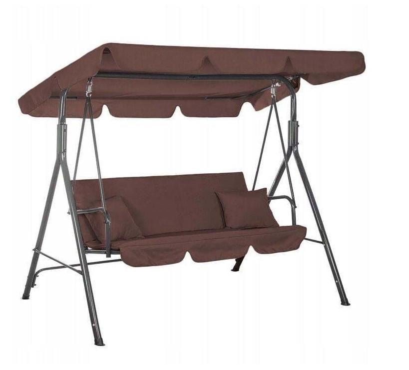 Садова гойдалка качеля-диван Fregat Relax Plus 3-х місна Коричневий (34493587)