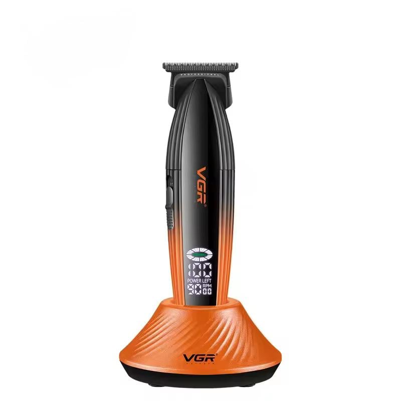 Тример для стрижки VGR V 889T з LED дисплеєм 3 насадки Помаранчевий (31330538)