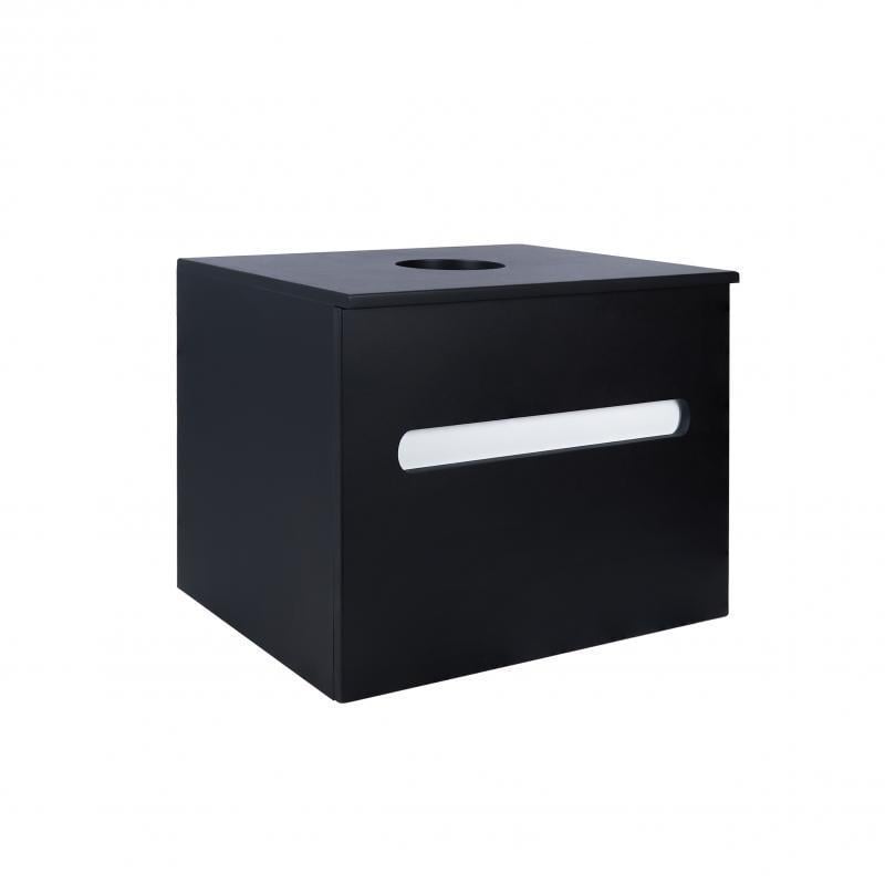 Тумба подвесная Qtap Virgo со столешницей 600х476х469 мм Black/White (QT1879TPА602BW)