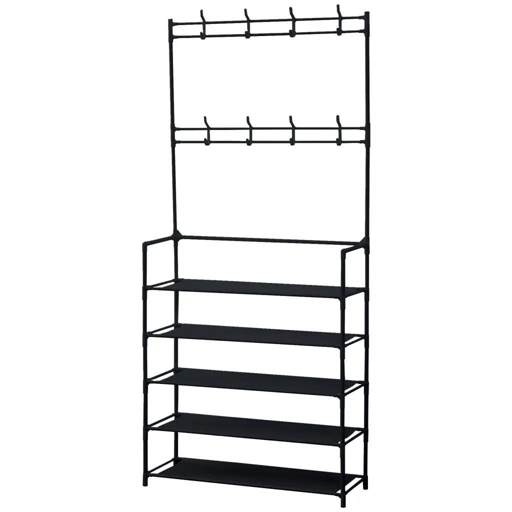 Вешалка для одежды напольная New simple floor clothes rack size с полками и крючками