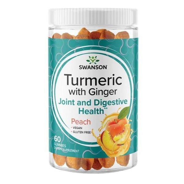 Куркума Swanson Turmeric with Ginger 60 Gummies Peach (000020009)