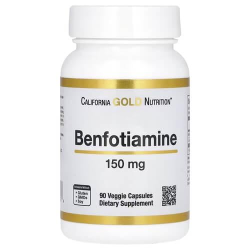 Тиамин B-1 CGN Benfotiamine with L-Leucine 150 мг 90 Capsules (CGN-02025)