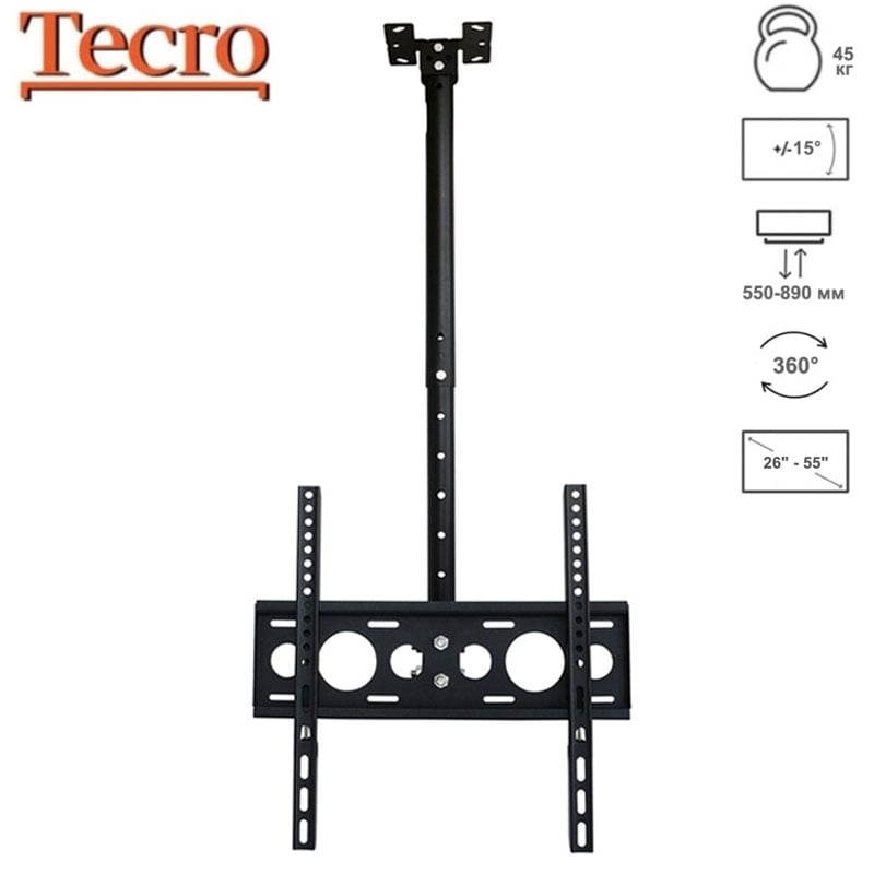 Крепление для телевизора Tecro Fly 12 потолочный 26-55" (tf1325) - фото 4 Крепление для телевизора Tecro Fly 12 потолочный 26-55" (tf1325) - фото 4