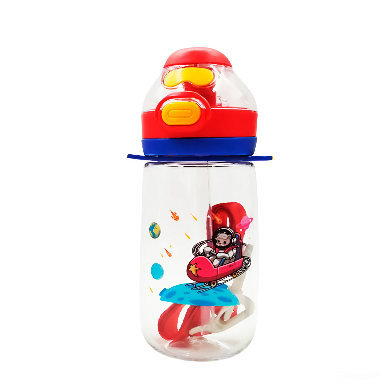 Бутылка для воды детская с ремешком 550 мл Красный (HP-14-45R)