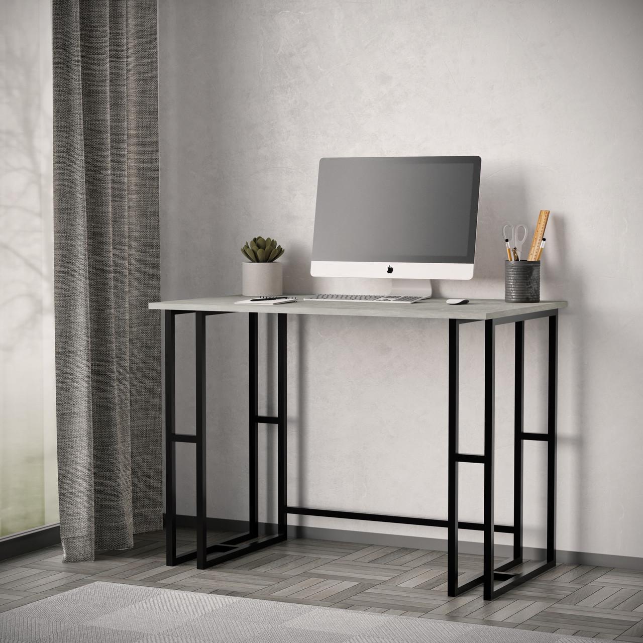 Стол письменный в стиле Лофт N-07 1000x600x750 мм Бетон