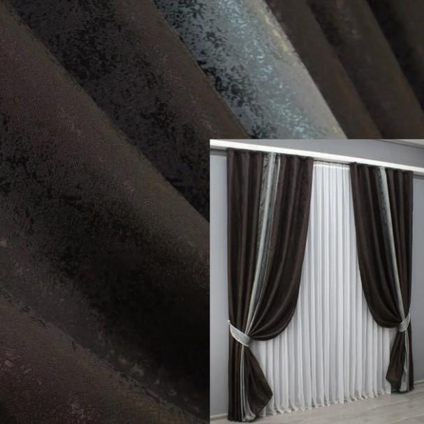Комплект комбінованих штор 1,8х2,7 м 2 шт. Венге/Сірий (016дк/613-1015-613ш) - фото 7