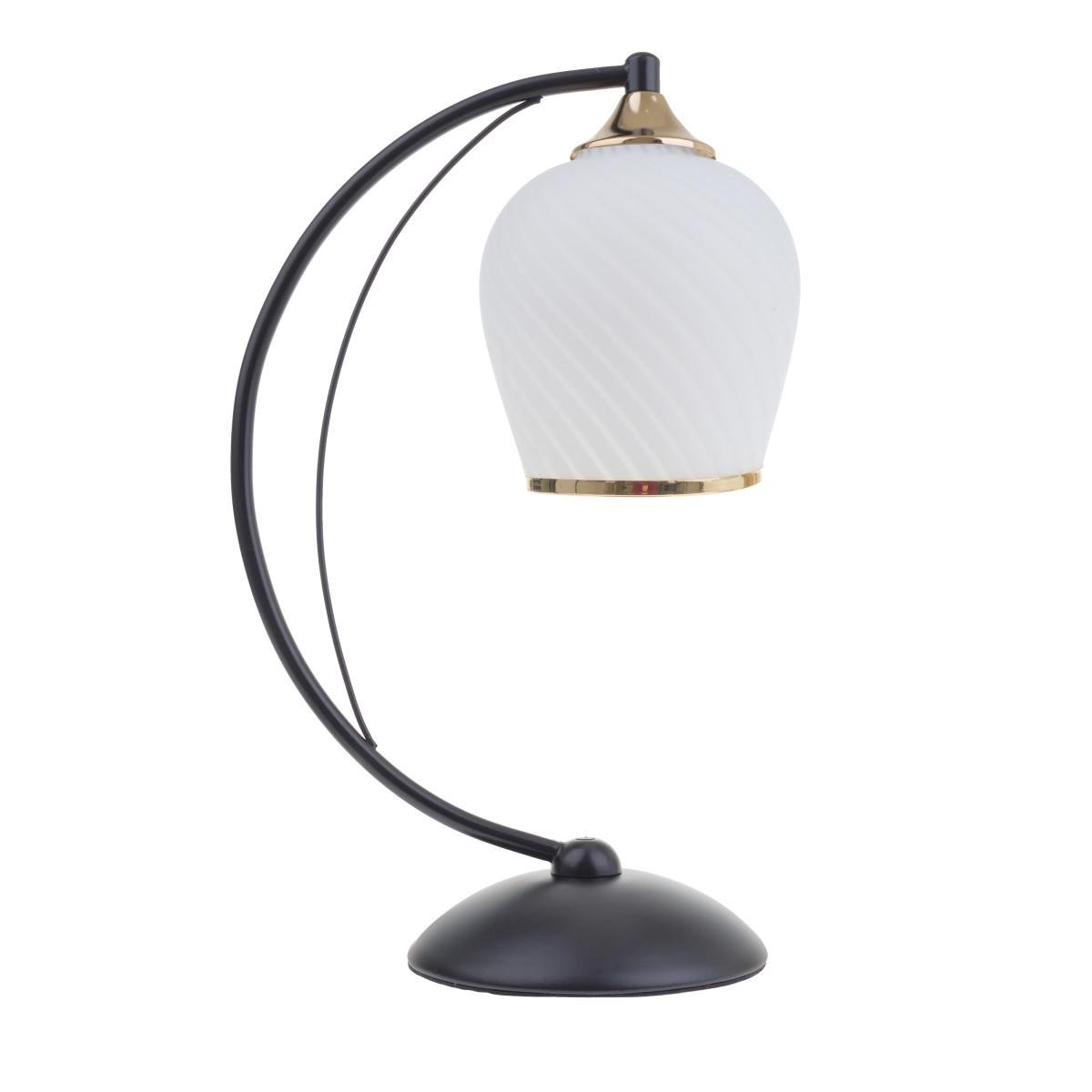 Настольная лампа LK-711T/1 E27 BK+FG металлическая Черный (25-314)