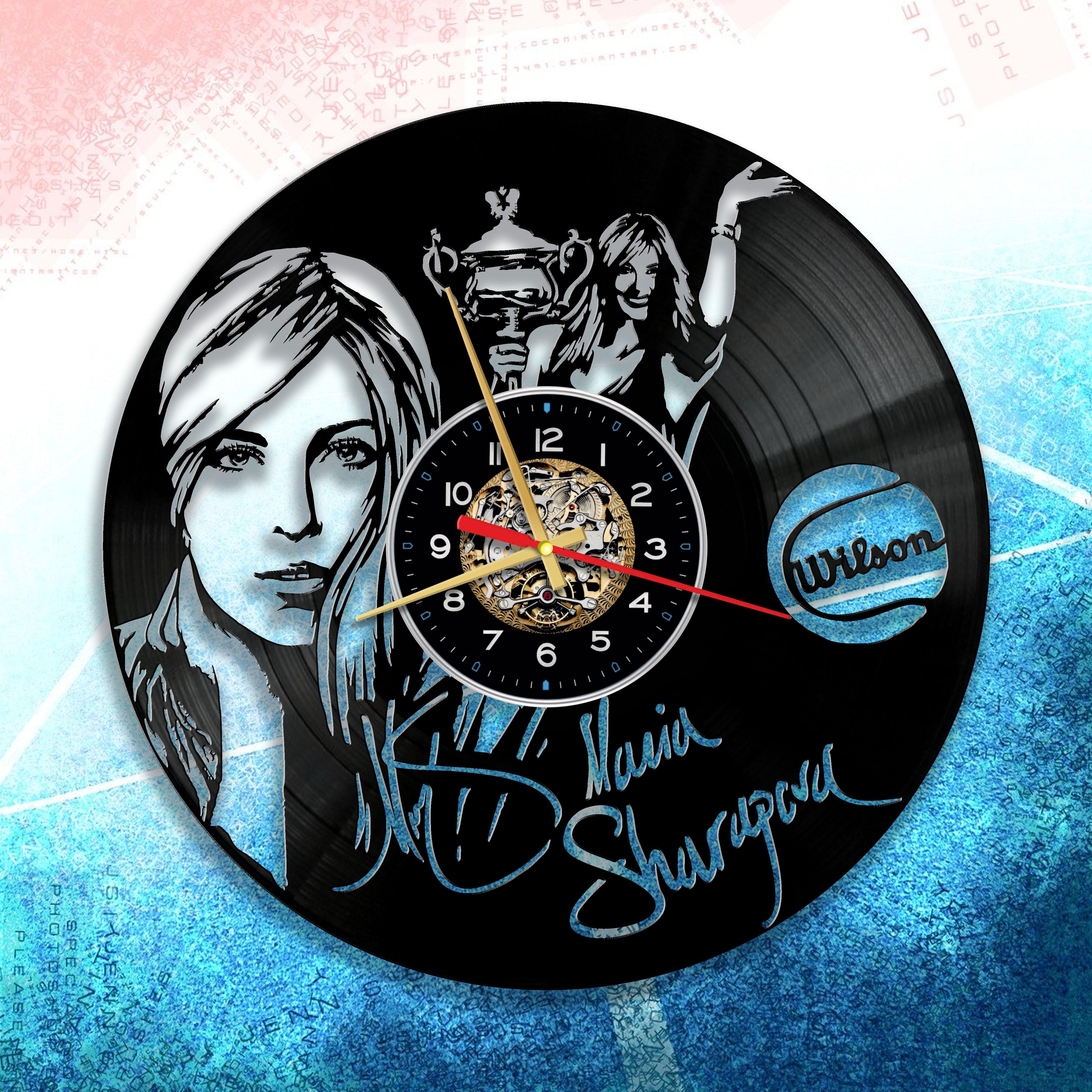 Часы настенные Мария Шарапова 3344 из виниловой пластинки