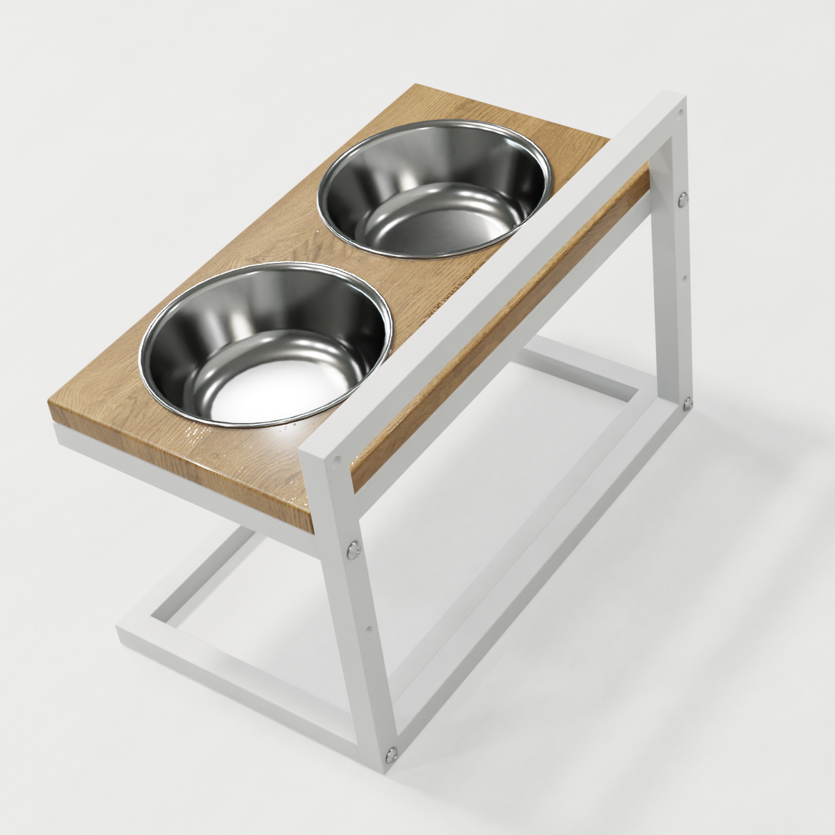 Миски на регульованій підставці для середніх собак Hollky Flex M 2х0,85 л (FM-422530-WHNT) - фото 6 Миски на регульованій підставці для середніх собак Hollky Flex M 2х0,85 л (FM-422530-WHNT) - фото 6