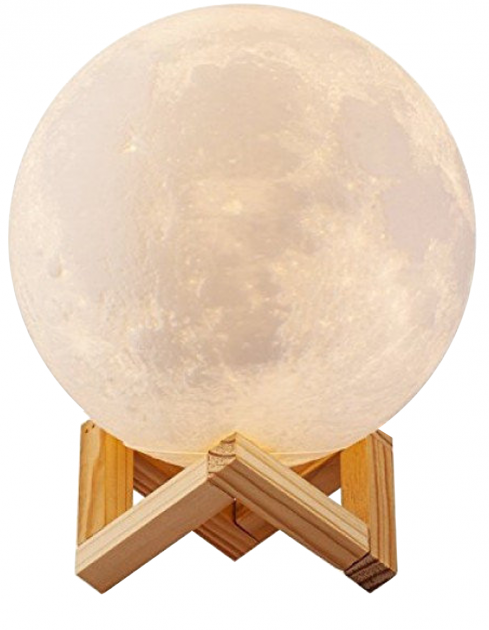 Настільний світильник Moon Lamp 3D із зволожувачем RGB 15 см - фото 1